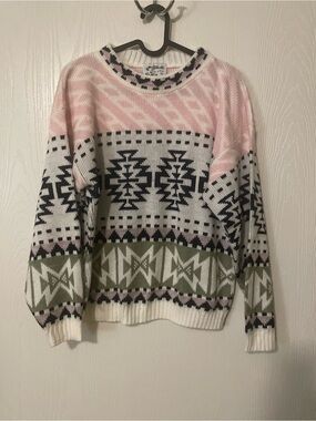 VINTAGE 80s/90s Helium Geometric Knit Sweater